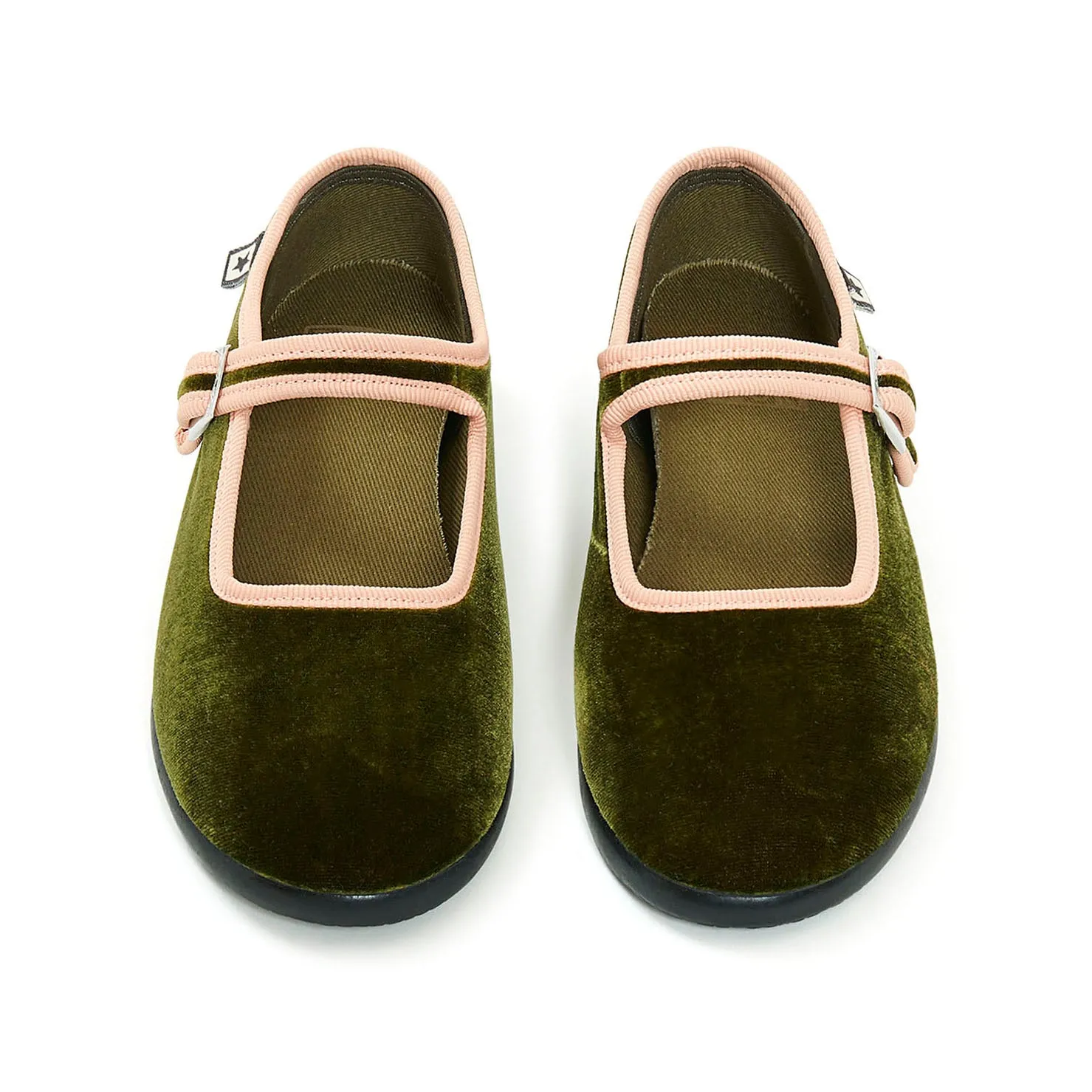 BONTON Snap Mary Janes, Olive