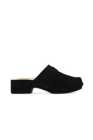 Chlo Joy Suede Clog - Black