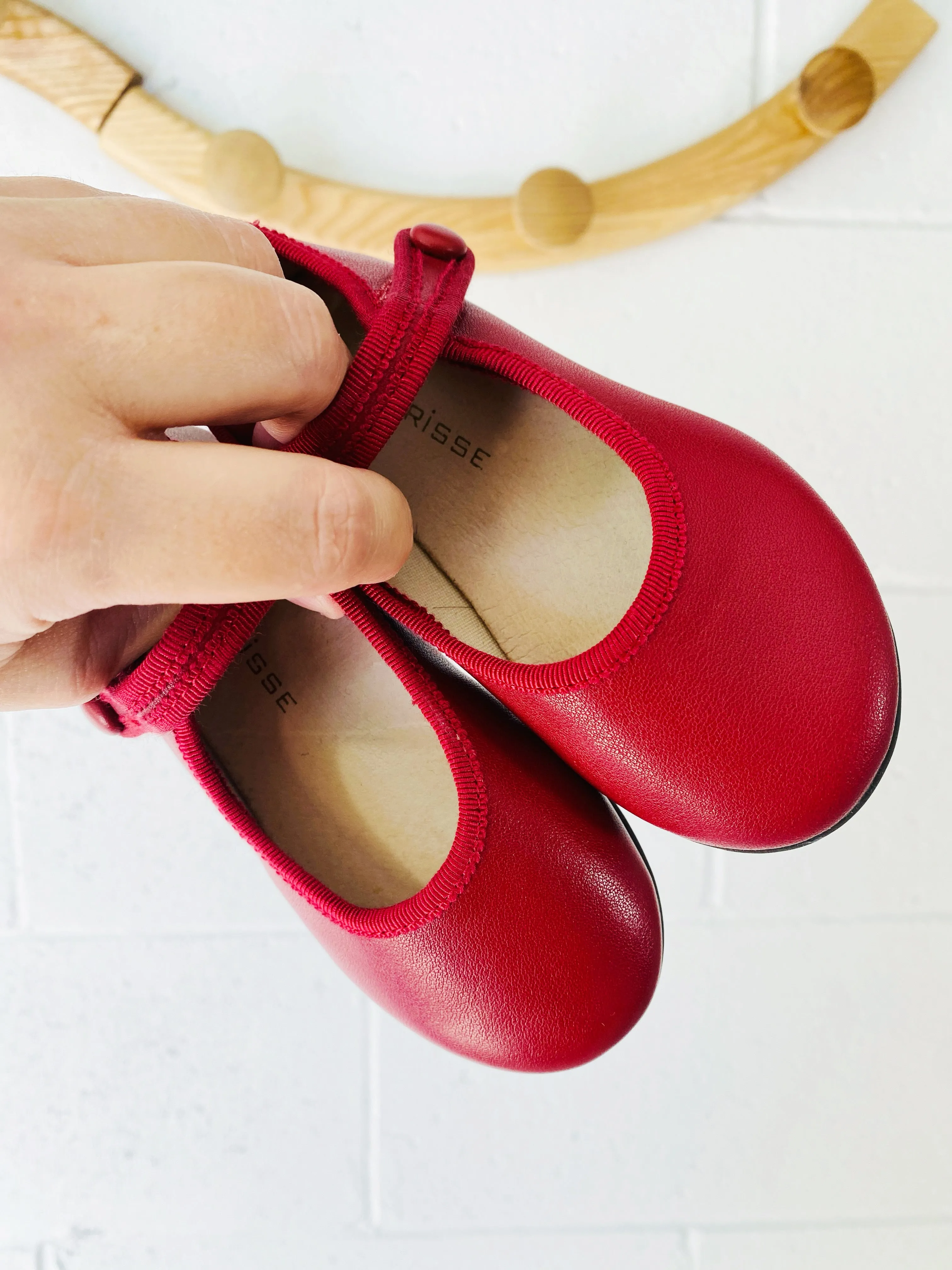Fleurisse Red Mary Janes, size 8 (24)