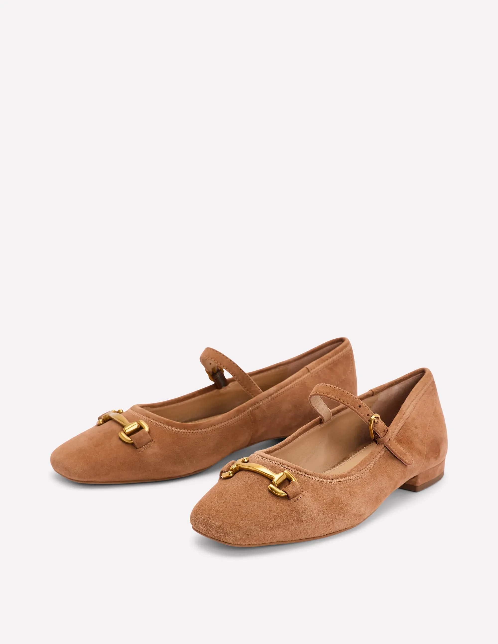 Iris Snaffle Mary Jane Flats-Ginger Snap