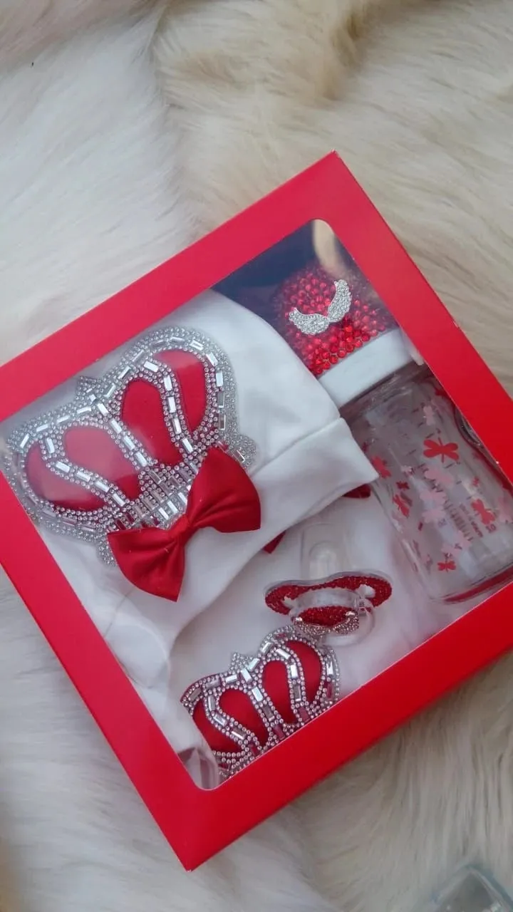 Luxurious Bling Shoes and Headpiece Set - Crown Beige