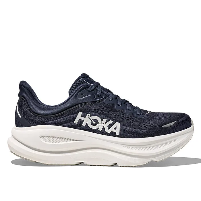 Mens Hoka Bondi 9 Wide in Varsity Navy/White