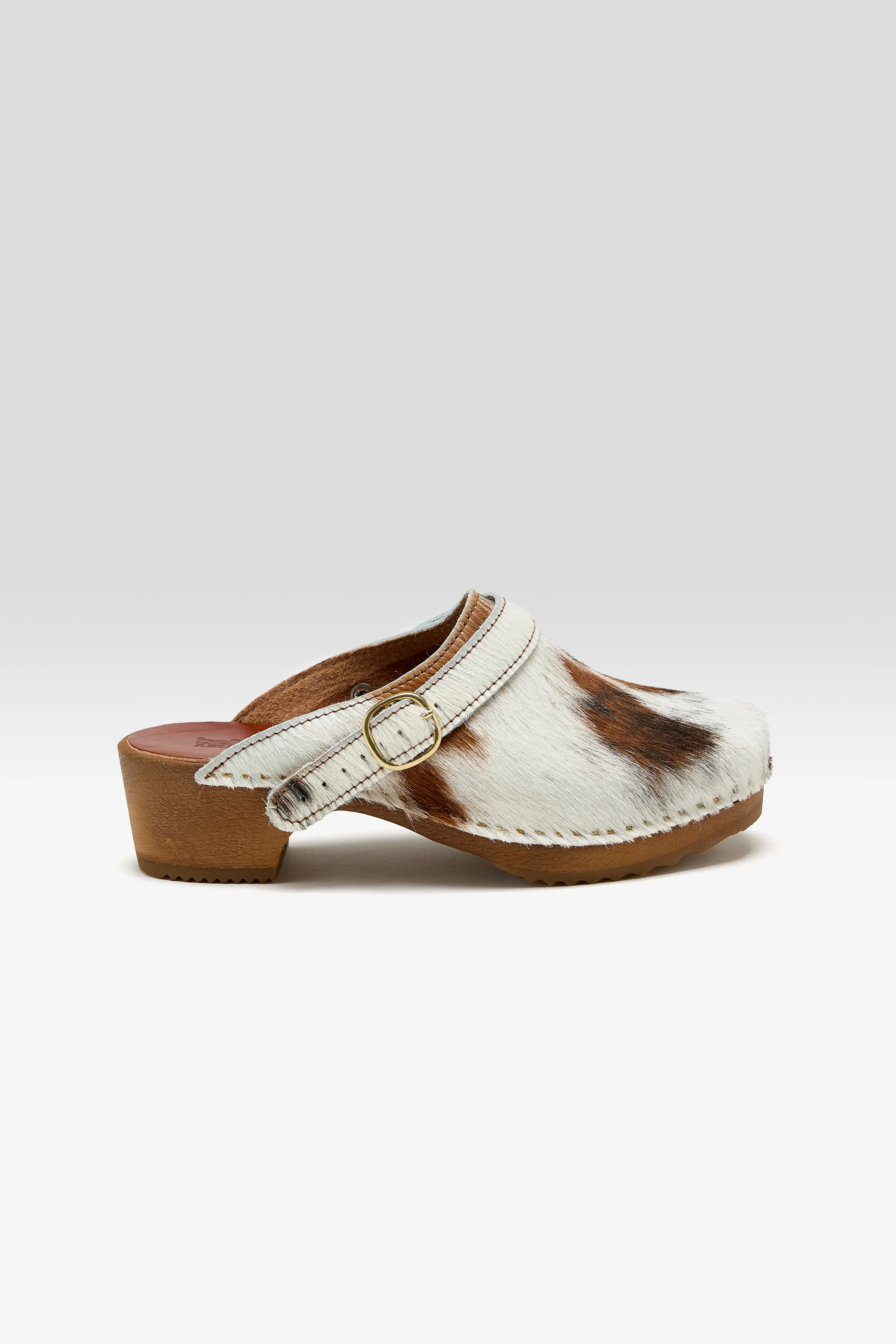 Normande Leather Heel Clogs  (251 / W / BROWN)