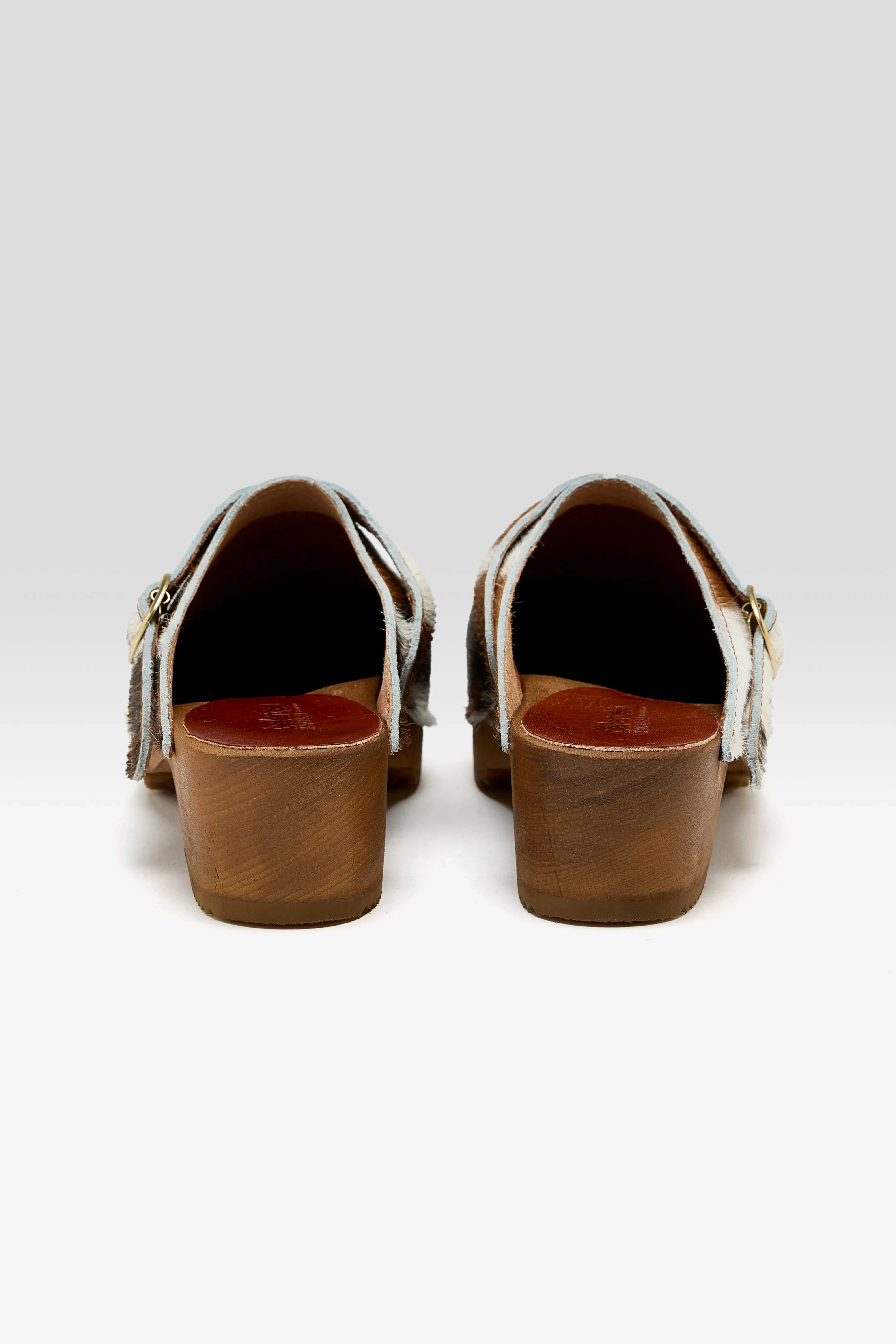Normande Leather Heel Clogs  (251 / W / BROWN)
