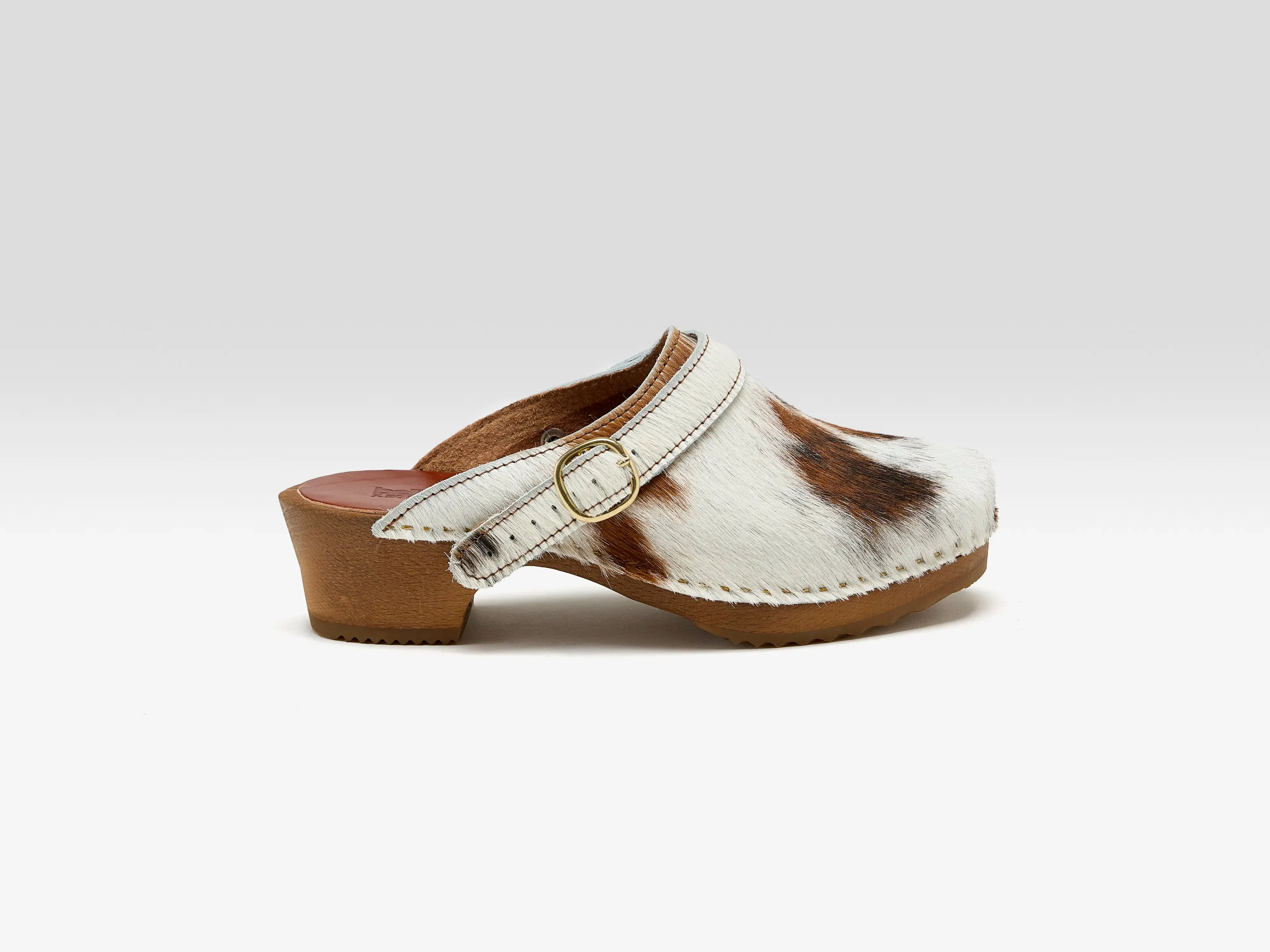 Normande Leather Heel Clogs  (251 / W / BROWN)