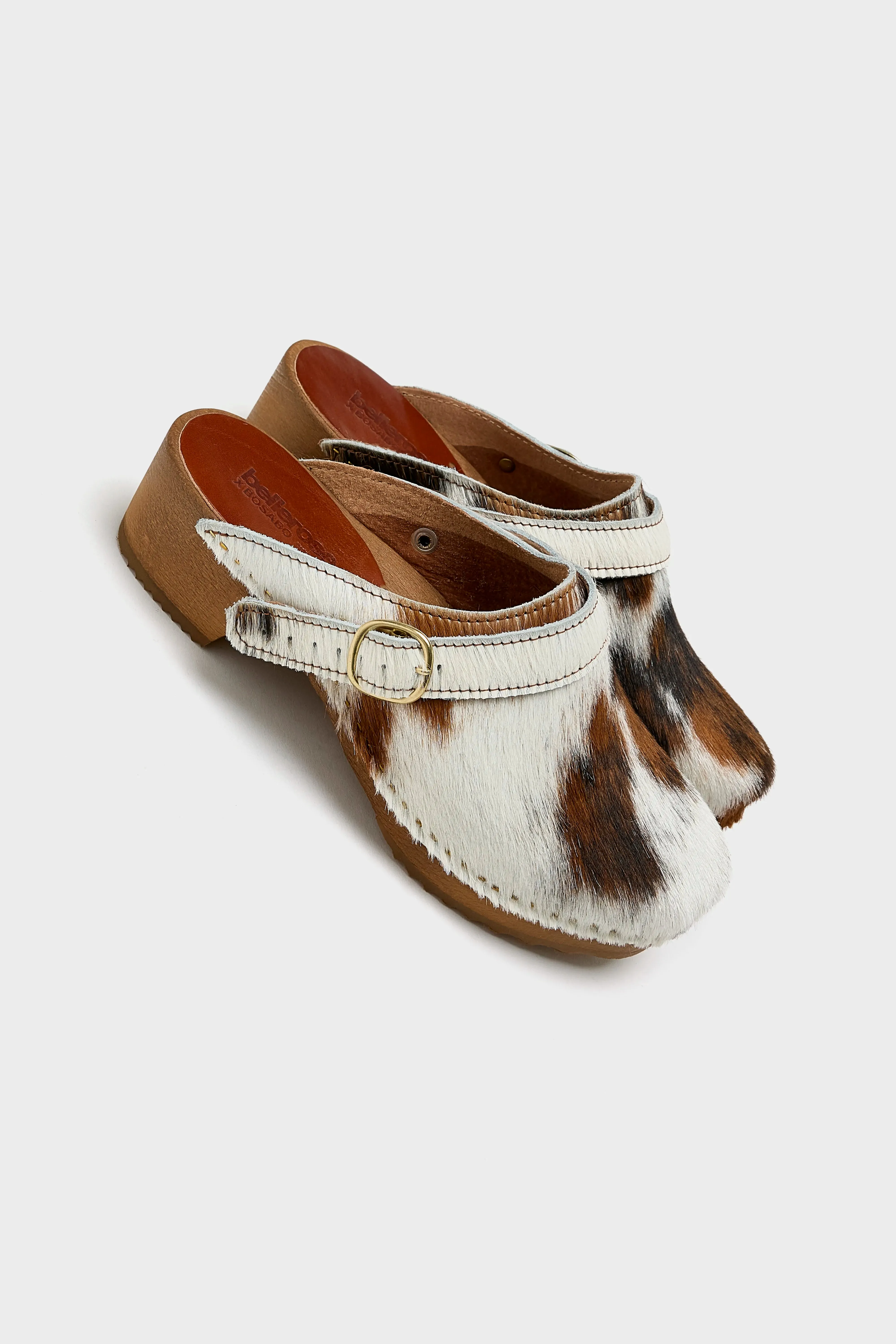 Normande Leather Heel Clogs  (251 / W / BROWN)