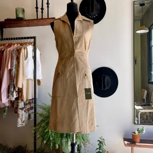 Vintage 70s Morton Myles for Smith and Jones Suede Vest Dress