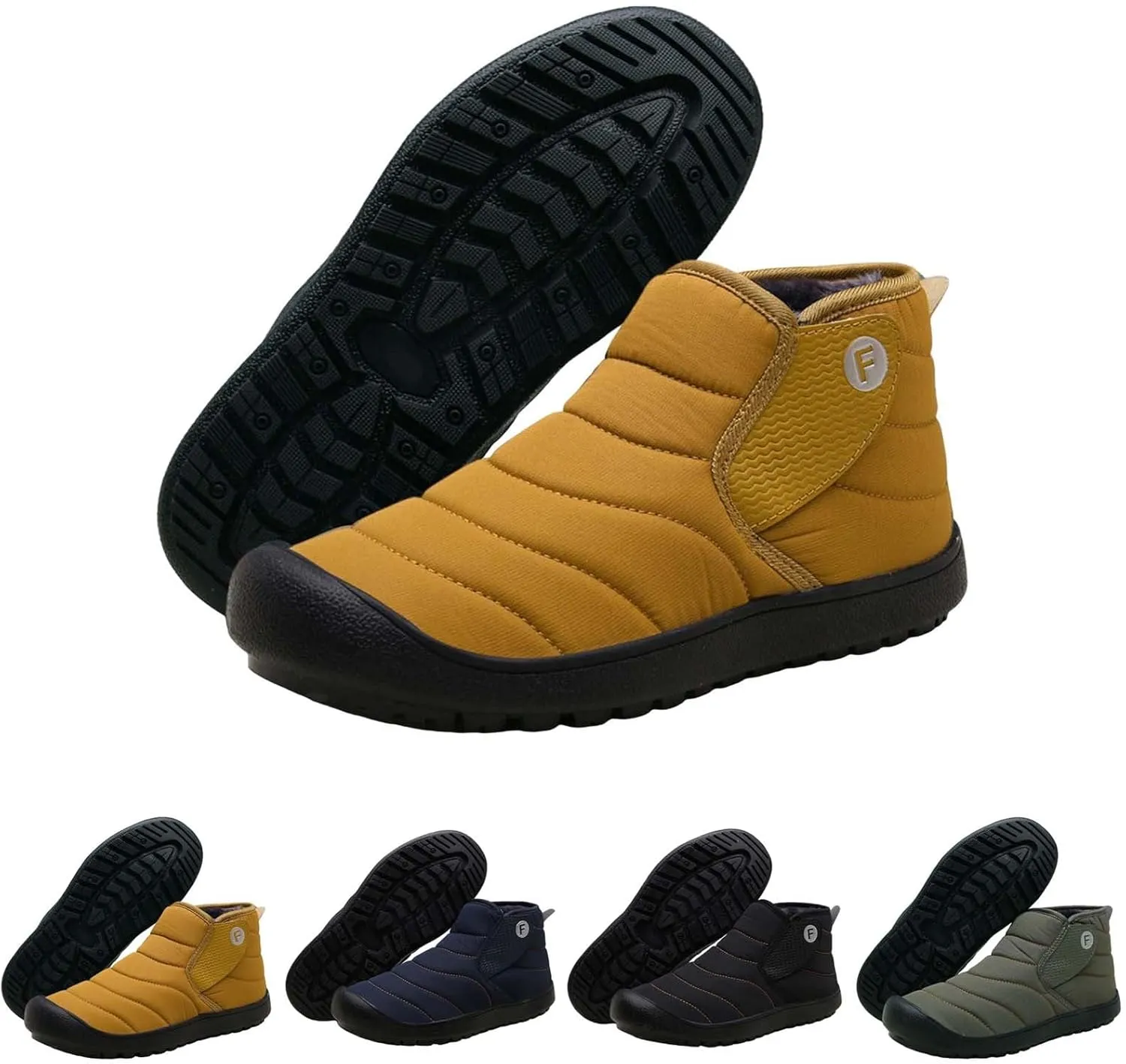 Women's Winter Boots Wide Width Snow Boots Slip On Womens Warm Ankle Barefoot Shoes Grounded Footwear Hiking Mens Casual Shoes Men Winter Booties