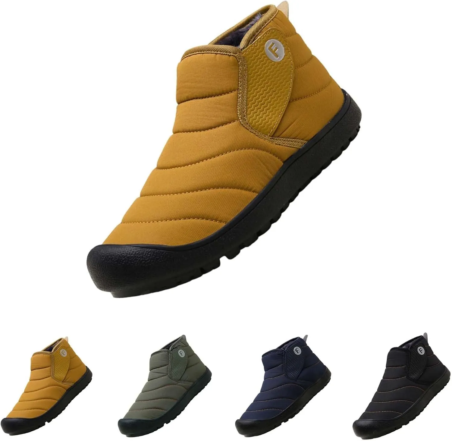 Women's Winter Boots Wide Width Snow Boots Slip On Womens Warm Ankle Barefoot Shoes Grounded Footwear Hiking Mens Casual Shoes Men Winter Booties